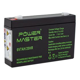 Powermaster 6 Volt 7 Amper 150x50x94 mm Akü