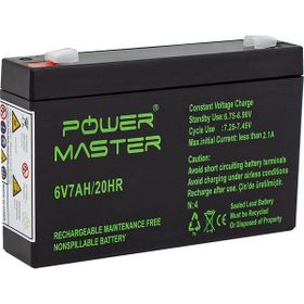 Powermaster 6 Volt 7 Amper 150x50x94 mm Akü