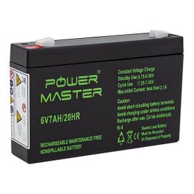 Powermaster 6 Volt 7 Amper 150x50x94 mm Akü