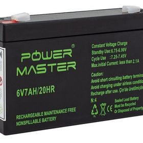 Powermaster 6 Volt 7 Amper 150x50x94 mm Akü