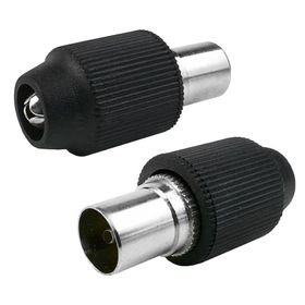 Powermaster 60 OHM Anten Siyah Düz Tip Tv Fişi