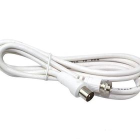 Powermaster 60 Ohm Erkek F Erkek Kablo 1.2 m Beyaz Kablo