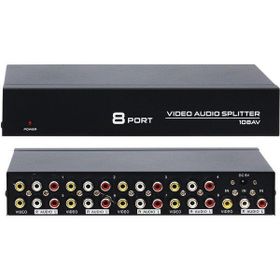 Powermaster 8 Port Video Audio Splitter Video Çoklayıcı