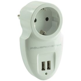 Powermaster Akım Korumalı İki Usb'li Tekli Priz