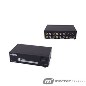 Powermaster AV-104 4 Port Video Audio Splitter
