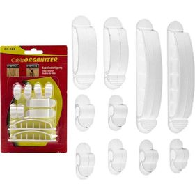 Powermaster CC-926 10 Parça Yapışkanlı Plastik Kablo Toplayıcı