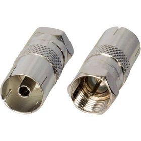 Powermaster F Konnektör Erkek 60 Ohm Dişi Çevirici Metal Konnektör