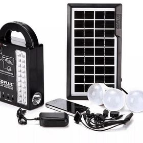 Powermaster GD-999 Güneş Panelli 3 Lambalı Powerbank Özellikli Şarjlı Solar Aydınlatma Kamp Lambası