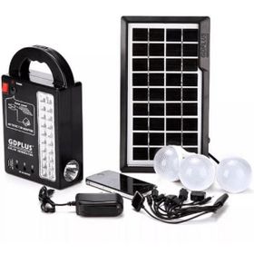 Powermaster GD-999 Güneş Panelli 3 Lambalı Powerbank Özellikli Şarjlı Solar Aydınlatma Kamp Lambası