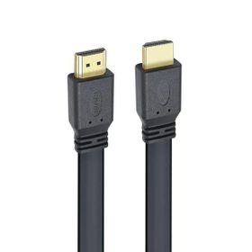 Powermaster Hk-25508 Düz Siyah 1.5 mt Flat Yassı Gold Uçlu 19 Pin Hdmı Kablo