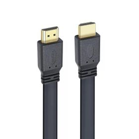 Powermaster Hk-25508 Düz Siyah 1.5 mt Flat Yassı Gold Uçlu 19 Pin Hdmı Kablo