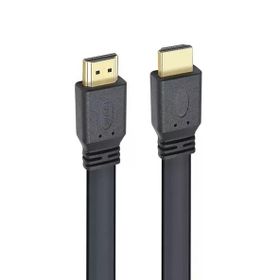 Powermaster Hk-25508 Düz Siyah 1.5 mt Flat Yassı Gold Uçlu 19 Pin Hdmı Kablo