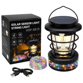 Powermaster Hop-8819 Solar Güneş Panelli Sensörlü Kamp Lambası