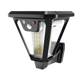 Powermaster HS-V83 Solar Panelli 3 Modlu Kumandalı Hareket Sensörlü 100 SMD Ledli Şarjlı Duvar ve Bahçe Lambası