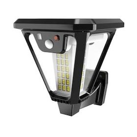 Powermaster HS-V83 Solar Panelli 3 Modlu Kumandalı Hareket Sensörlü 100 SMD Ledli Şarjlı Duvar ve Bahçe Lambası