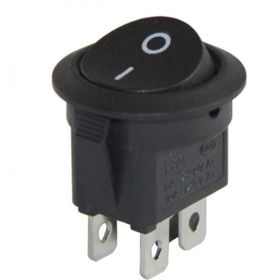 Powermaster IC-133-4 4 Pinli On-Off Işıksız Yuvarlak Anahtar