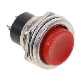 Powermaster IC-180 Yuvarlak 16 mm Kırmızı Metal Buton