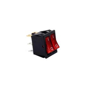 Powermaster Işıklı Kırmızı İkili Soba Anahtarı
