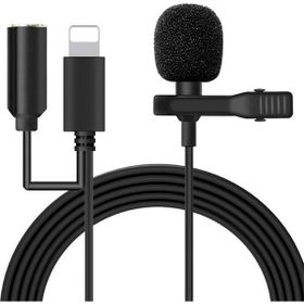 Powermaster JH-041-A Siyah Cep Telefonu Ligthning Girişli Youtuber Yaka Mikrofonu