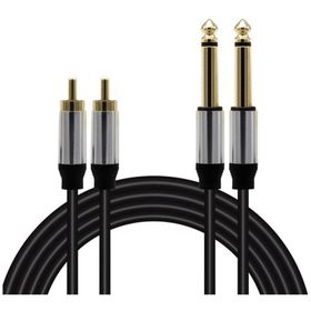 Powermaster Magicvoice LD398 2X6.3 mm Mono Erkek 2XRCA Erkek 5 Metre Kablo