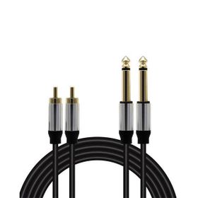 Powermaster Magicvoice LD398 2X6.3 mm Mono Erkek 2XRCA Erkek 5 Metre Kablo