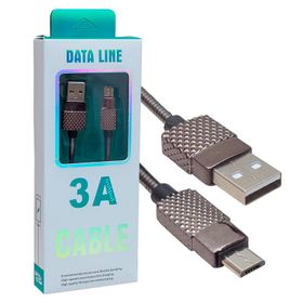 Powermaster Metal Yaylı 3 Amper Micro USB Şarj ve Data Kablosu