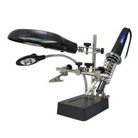 Powermaster MG16129C Masa Üstü Ledli Mini Büyüteç Havya Standı