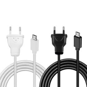 Powermaster Micro Serisi 220V Fişli Örgülü Şarj Usb Kablo