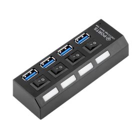 Powermaster PM-11365 30 cm 4 Port Anahtarlı 3.0 Hub Çoklayıcı USB Kablo
