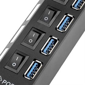 Powermaster PM-11365 30 cm 4 Port Anahtarlı 3.0 Hub Çoklayıcı USB Kablo