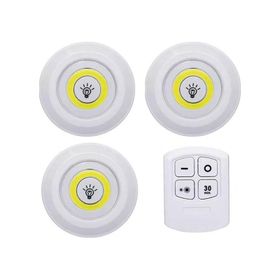 Powermaster PM-15084 3'lü Kumandalı Pilli Dokunmatik Portatif Cob Led Işık Aydınlatma