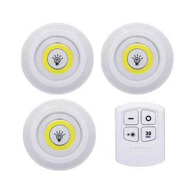 Powermaster PM-15084 3'lü Kumandalı Pilli Dokunmatik Portatif Cob Led Işık Aydınlatma