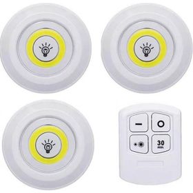 Powermaster PM-15084 3'lü Kumandalı Pilli Dokunmatik Portatif Cob Led Işık Aydınlatma