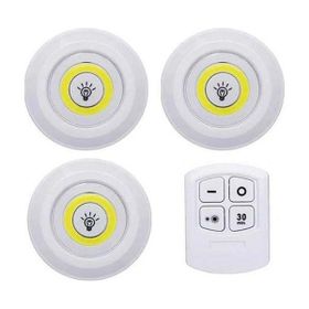 Powermaster PM-15084 3'lü Kumandalı Pilli Dokunmatik Portatif Cob Led Işık Aydınlatma