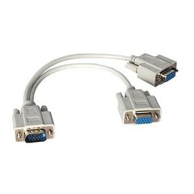 Powermaster PM-1557 1x VGA Erkek To 2x VGA Dişi 30 cm Çevirici Kablo