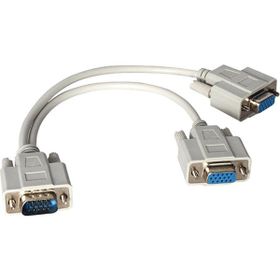 Powermaster PM-1557 1x VGA Erkek To 2x VGA Dişi 30 cm Çevirici Kablo