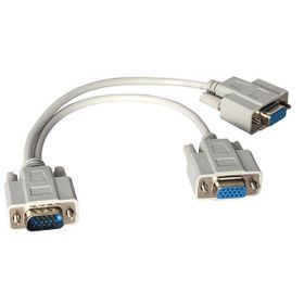 Powermaster PM-1557 1x VGA Erkek To 2x VGA Dişi 30 cm Çevirici Kablo