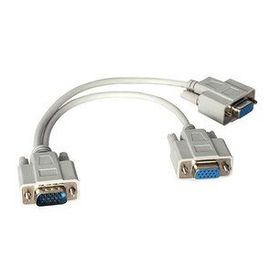 Powermaster PM-1557 1x VGA Erkek To 2x VGA Dişi 30 cm Çevirici Kablo