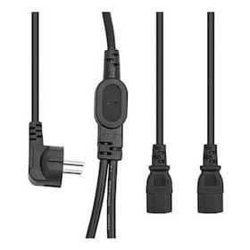 Powermaster PM-17972 Tek Priz Çift Güç Çıkışlı 1.8 Metre Power Kablosu