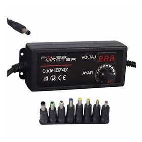 Powermaster PM-18747 3-24 Volt 2 Amper Çok Uçlu Ayarlı Kademeli Adaptör