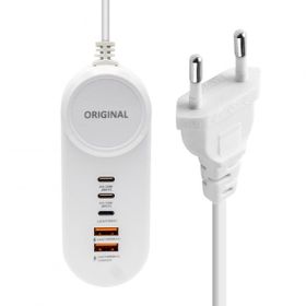 Powermaster PM-20659 25W 2 Type-C + 2 USB Şarj Adaptörü