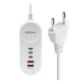 Powermaster PM-20659 25W 2 Type-C + 2 USB Şarj Adaptörü