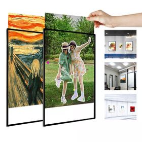 Powermaster PM-21756 Beyaz Işıklı 60x43 cm Ledli Reklam Tabela Poster Çerçevesi