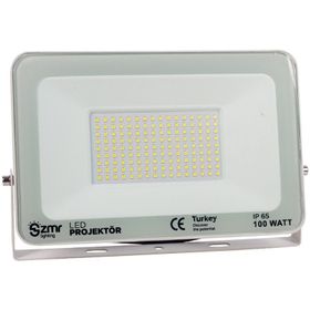 Powermaster PM-22587 100 Watt 220 Volt 6500 K IP65 150 Işık Açısı Beyaz Slim Kasa Led Projektör