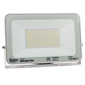 Powermaster PM-22587 100 Watt 220 Volt 6500 K IP65 150 Işık Açısı Beyaz Slim Kasa Led Projektör