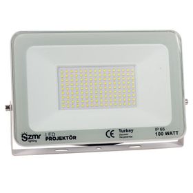 Powermaster PM-22587 100 Watt 220 Volt 6500 K IP65 150 Işık Açısı Beyaz Slim Kasa Led Projektör
