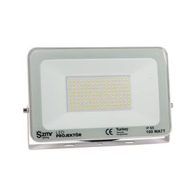 Powermaster PM-22587 100 Watt 220 Volt 6500 K IP65 150 Işık Açısı Beyaz Slim Kasa Led Projektör