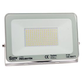 Powermaster PM-22587 100 Watt 220 Volt 6500 K IP65 150 Işık Açısı Beyaz Slim Kasa Led Projektör
