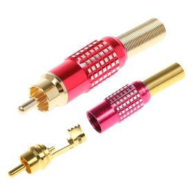 Powermaster PM-23804 Fiş Metal Gold Kırmızı RCA Soket