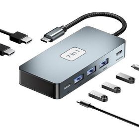 Powermaster PM-25078 7in1 Type-C Hub Type-C USB HDMI Çevirici Dönüştürücü Aparat